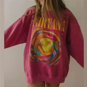 Urban Outfitters Pink Nirvana Sweatshirt
